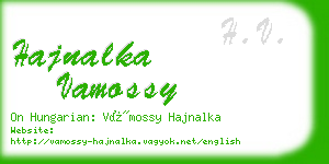 hajnalka vamossy business card